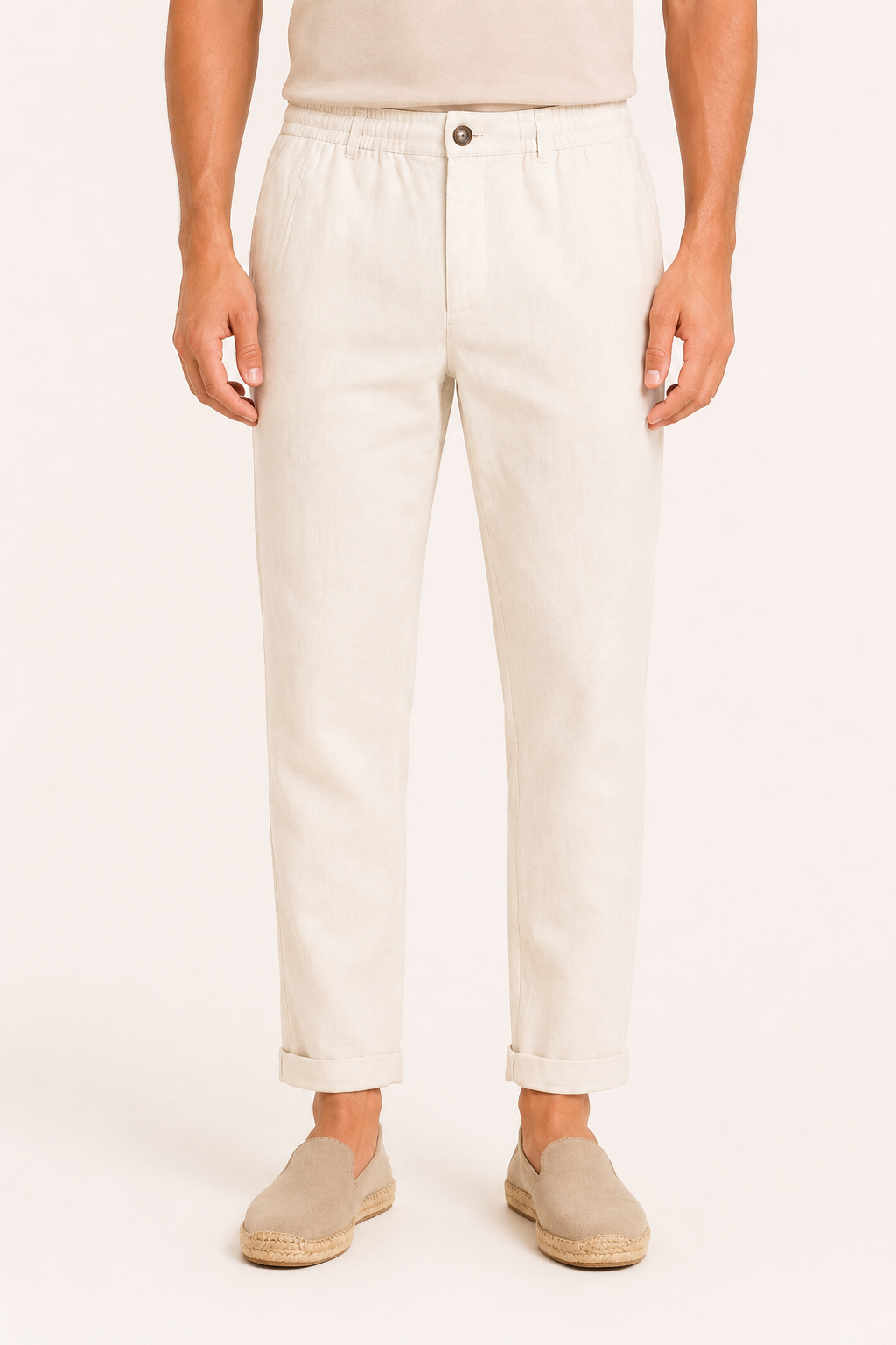 Pantalon lin léger homme coupe confortable polyvalent casual et formel – Matteo