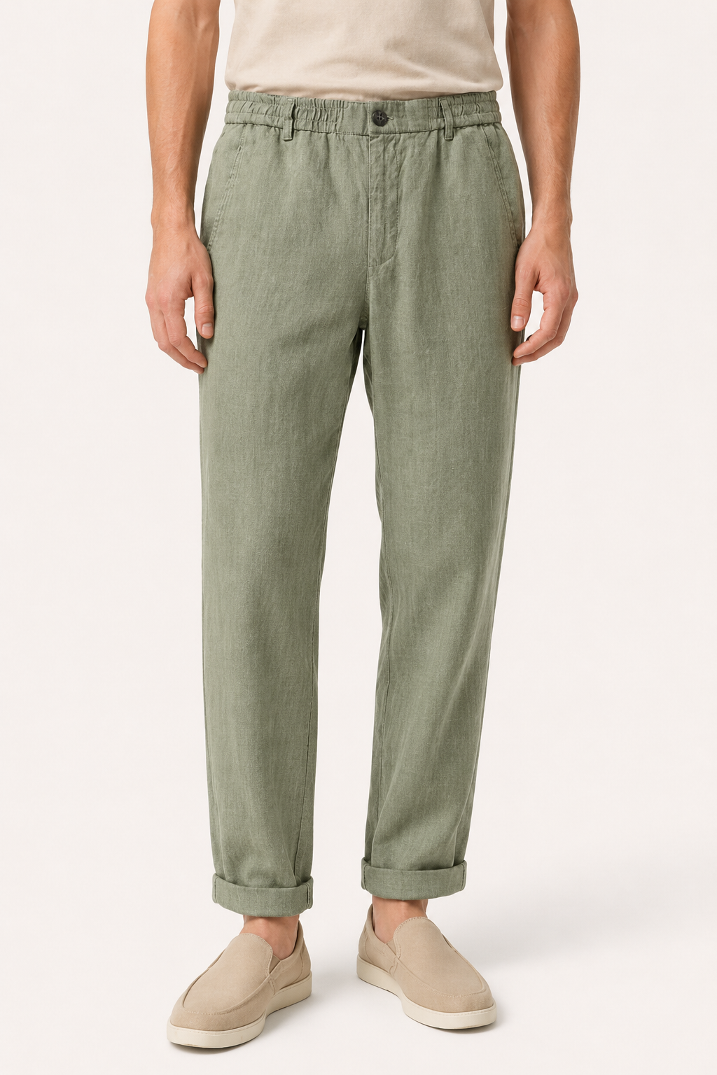 Pantalon lin léger homme coupe confortable polyvalent casual et formel – Matteo