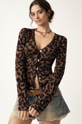 Blouse en coton léger avec col en V et boutons sur le devant pour un port quotidien - Camila