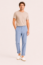 Pantalon lin léger homme coupe confortable polyvalent casual et formel – Matteo