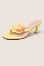 Sandales en cuir à application florale et bout ouvert pour occasions spéciales - Luciana