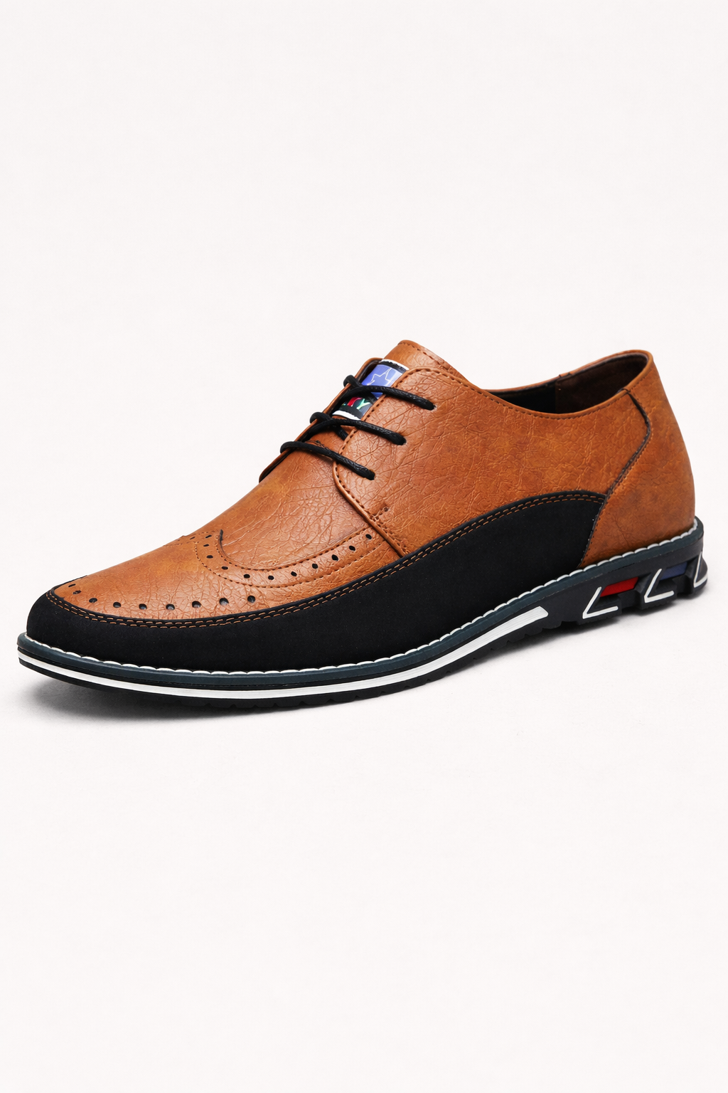 Chaussures in synthétique con lacet bas et perforations décoratives urbaines et discrètes - Zavian