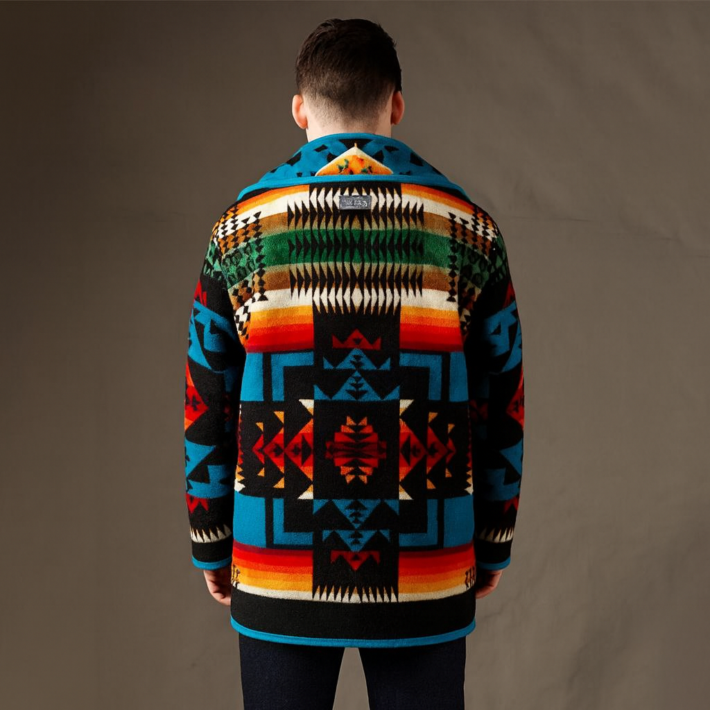 Cardigan homme court imprimé motif moderne - Darius