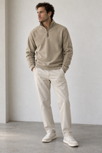 Sweat homme col montant demi-fermeture éclair sportif - Calder