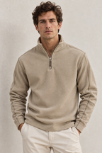 Sweat homme col montant demi-fermeture éclair sportif - Calder