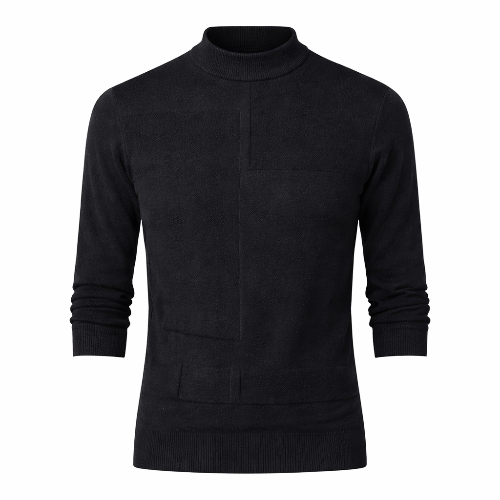 Pull en tricot con manches longues a col rond pour hommes actifs au quotidien - Rainer