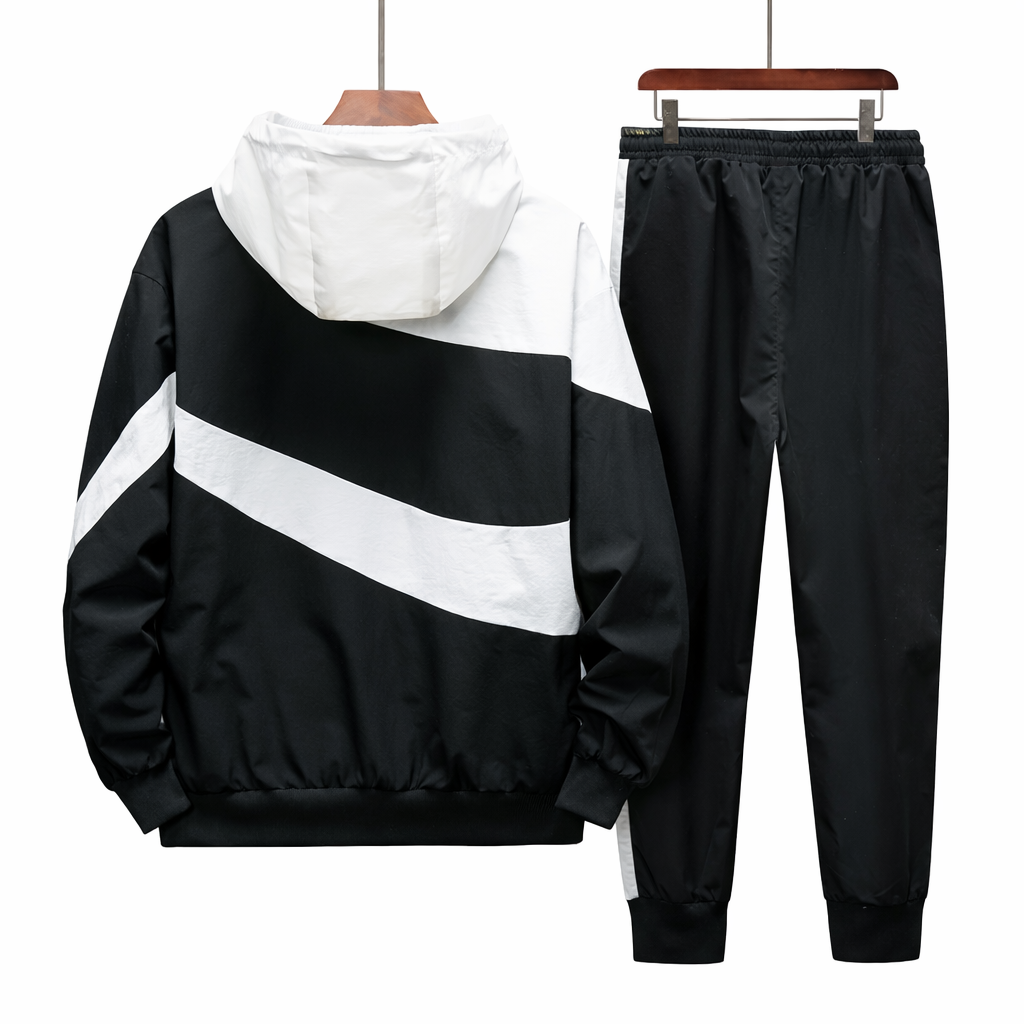 Ensemble sportif en tissu technique léger avec veste à capuche et pantalon de jogging - Larex