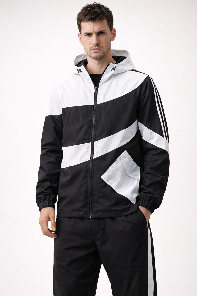 Ensemble sportif en tissu technique léger avec veste à capuche et pantalon de jogging - Larex