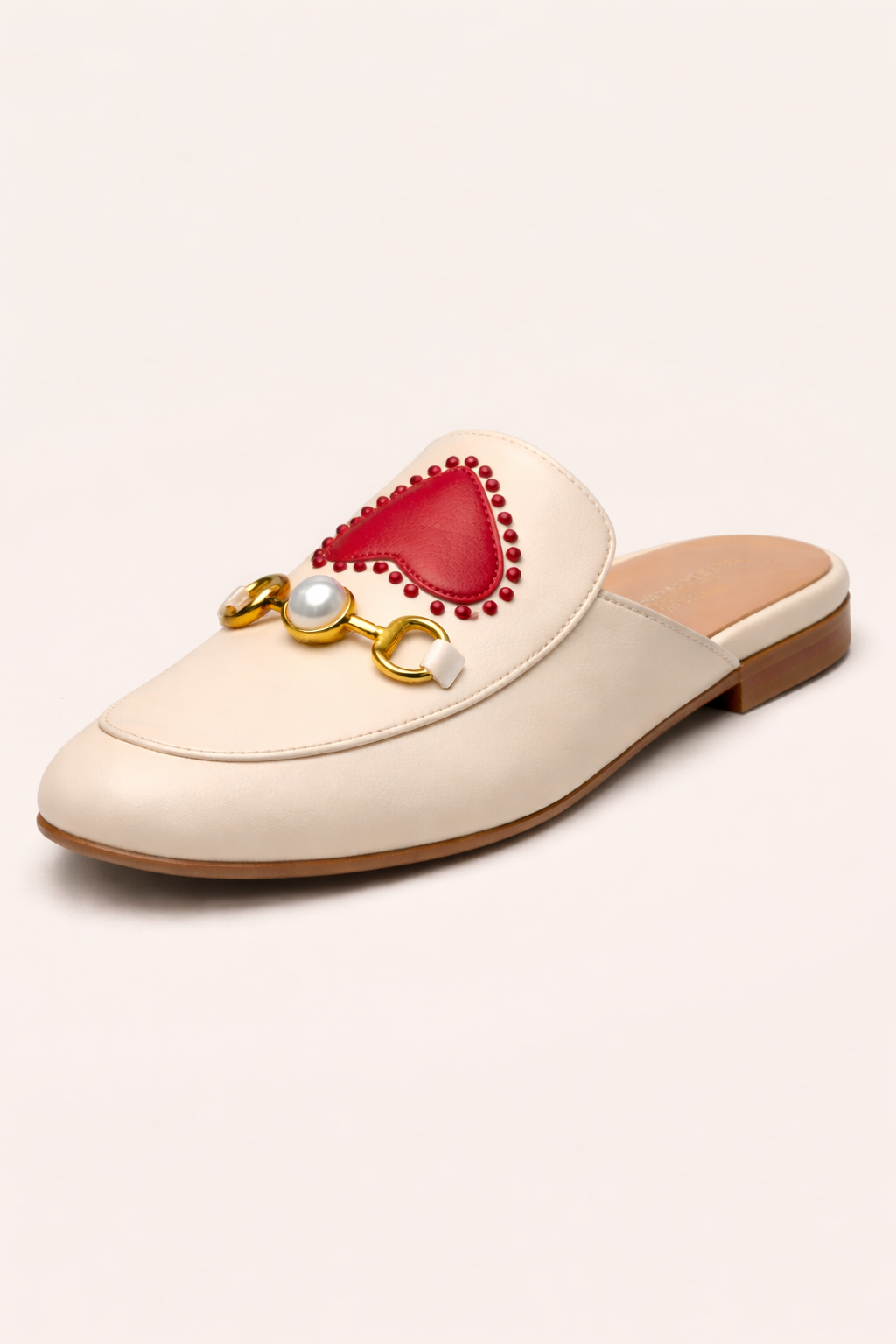 Mocassins femme bout ouvert appliques métalliques décoratives - Bennoit