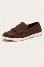 Mocassins homme cuir mat avec franges - Harrison
