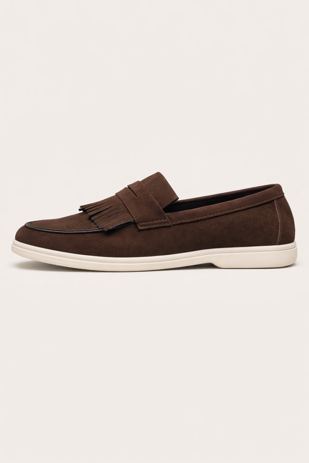 Mocassins homme cuir mat avec franges - Harrison