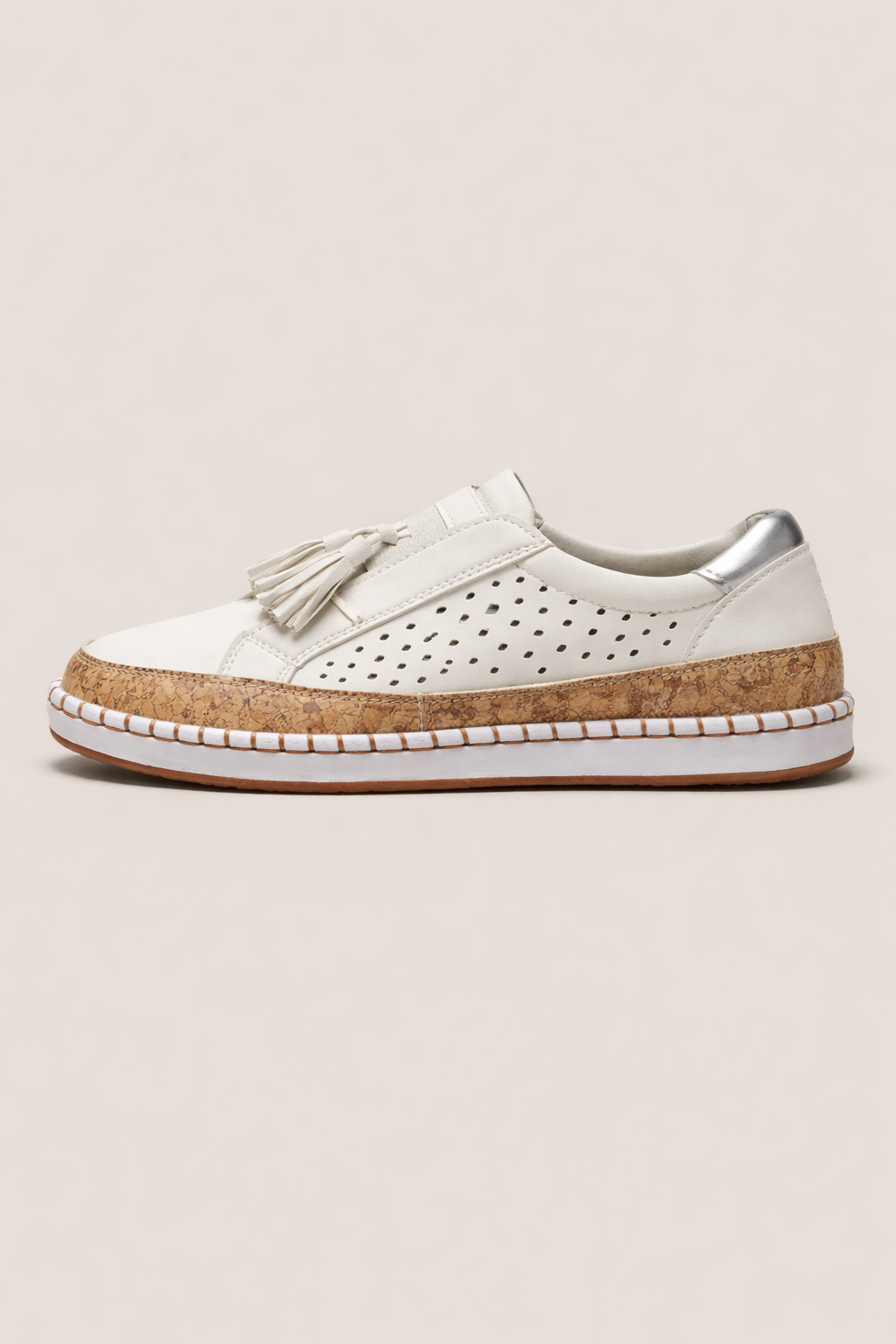 Mocassins femme plats glands décoratifs semelle liège - Madison