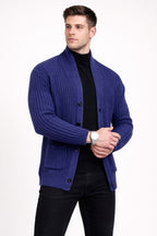Cardigan en maille pour homme avec boutons sur le devant et texture dense - Varex