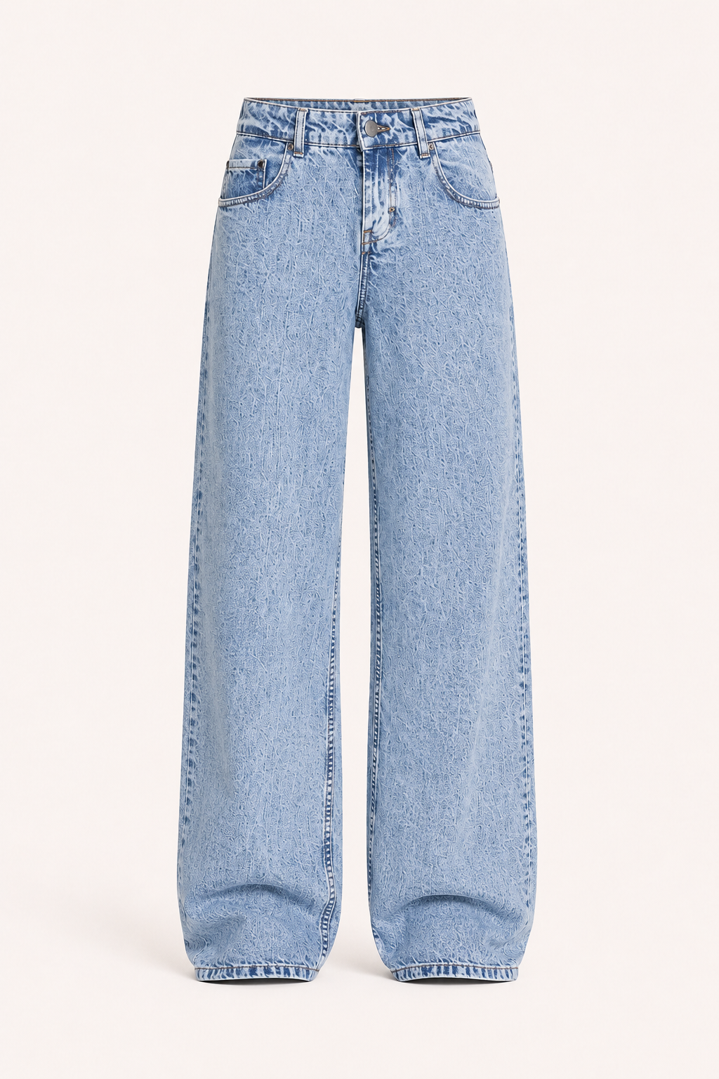 Jean pour femme, taille mi-haute, coupe large - Kerstin