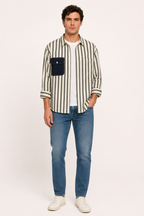 Chemise rayures homme style côtier décontractée légère - Bastian