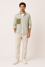 Chemise rayures homme style côtier décontractée légère - Bastian
