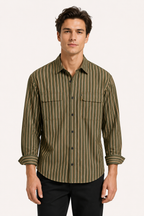 Chemise rayures homme méditerranéen manches longues confort - Kilian