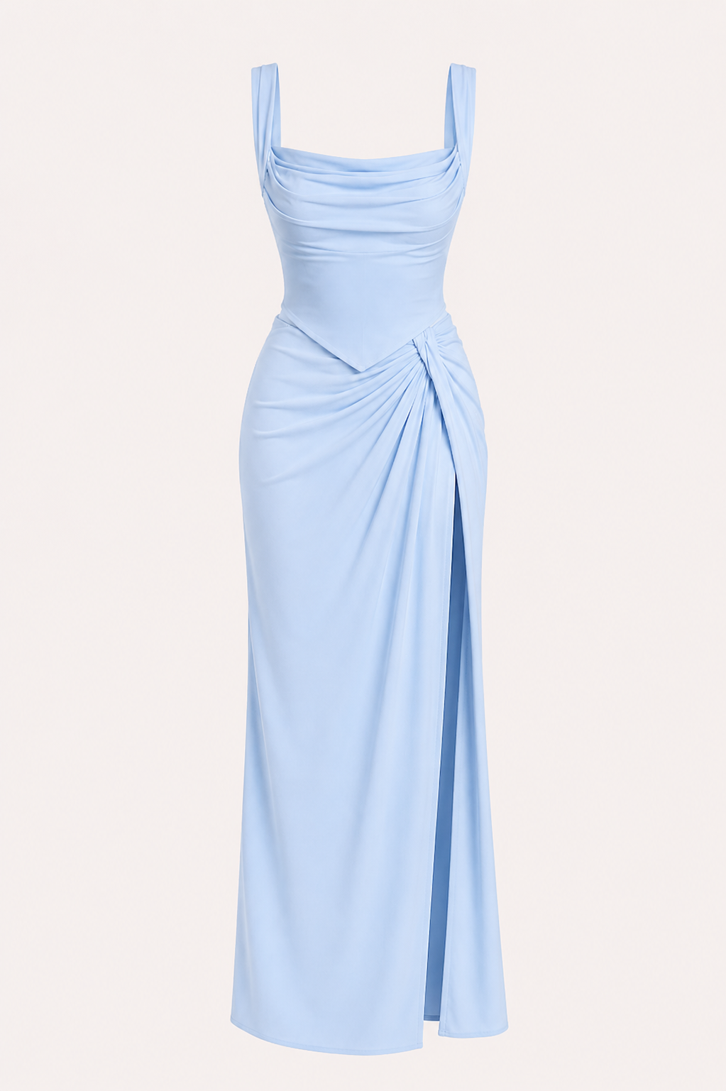Robe longue à motifs floraux pour femme avec fente, idéale pour les mariages - Lena
