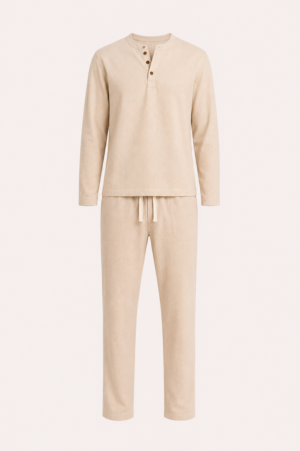 Ensemble homme lin chemise pantalon été décontracté élégant - Jörg