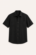 Chemise lin homme manches courtes col classique poche utile - Patricio