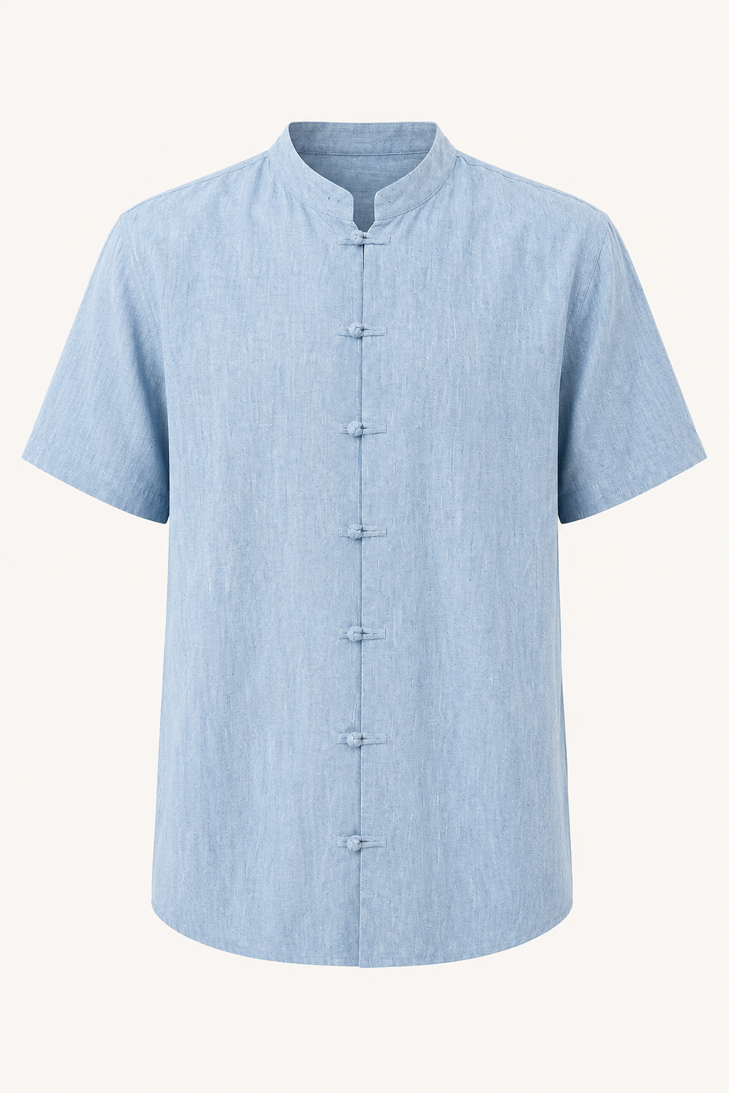 Chemise lin homme manches courtes col mandarin moderne - Emil