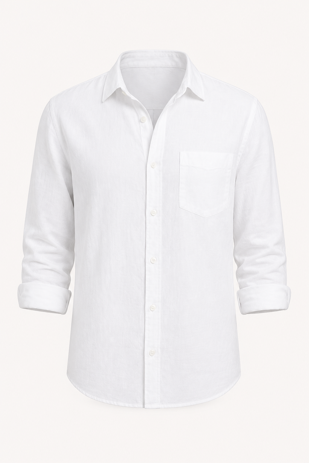Chemise lin homme manches longues texture poche poitrine - Emil