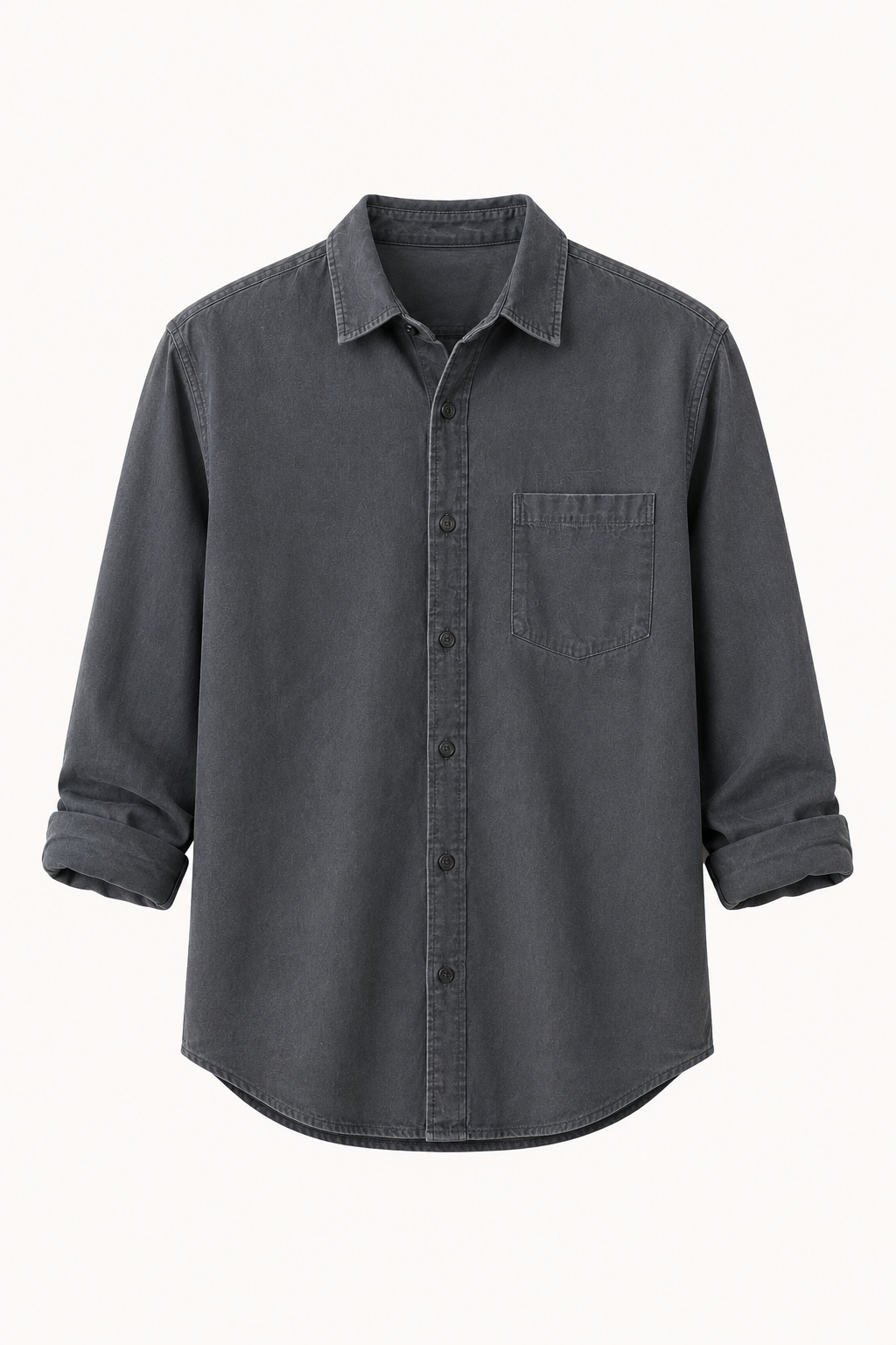 Chemise lin homme manches longues texture poche poitrine - Emil
