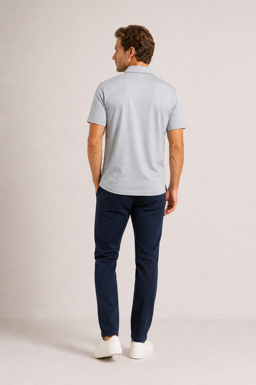 Polo homme col classique boutonné manches courtes quotidien et sorties - Gunther