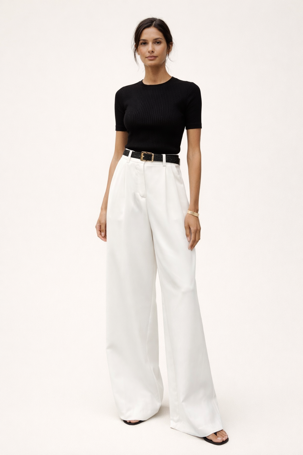 Pantalon large taille haute fluide - Victoria