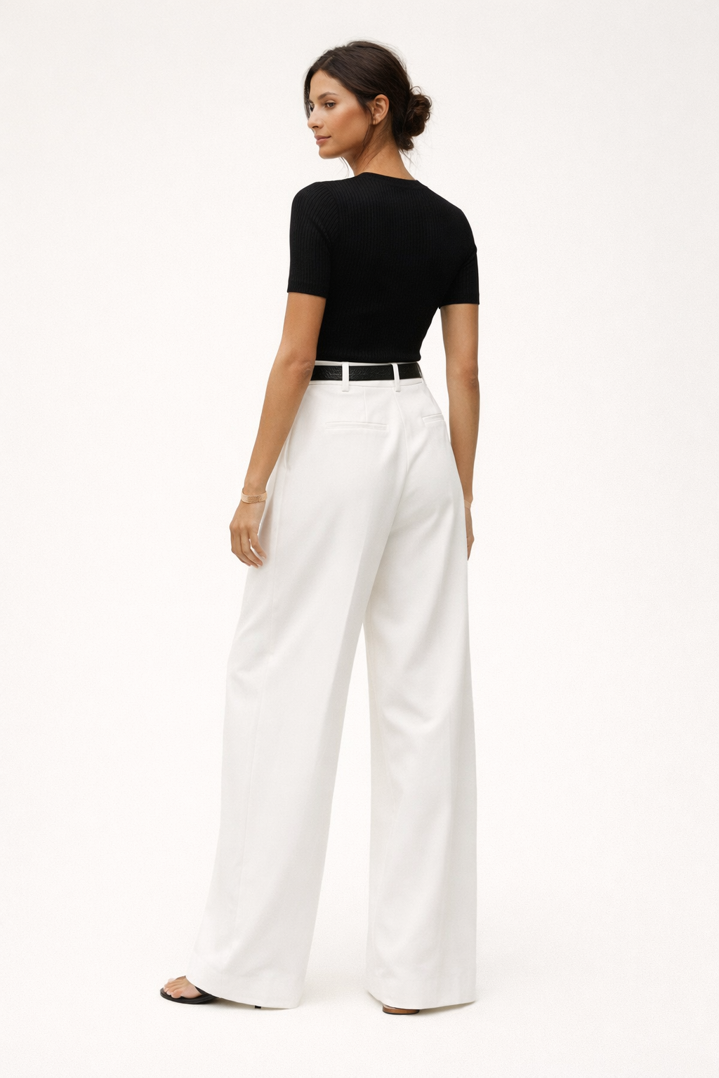 Pantalon large taille haute fluide - Victoria