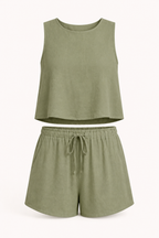 Ensemble d'été pour femmes, haut sans manches et short - Anika