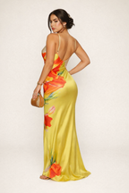 Robe longue bretelles imprimé floral - Anneliese