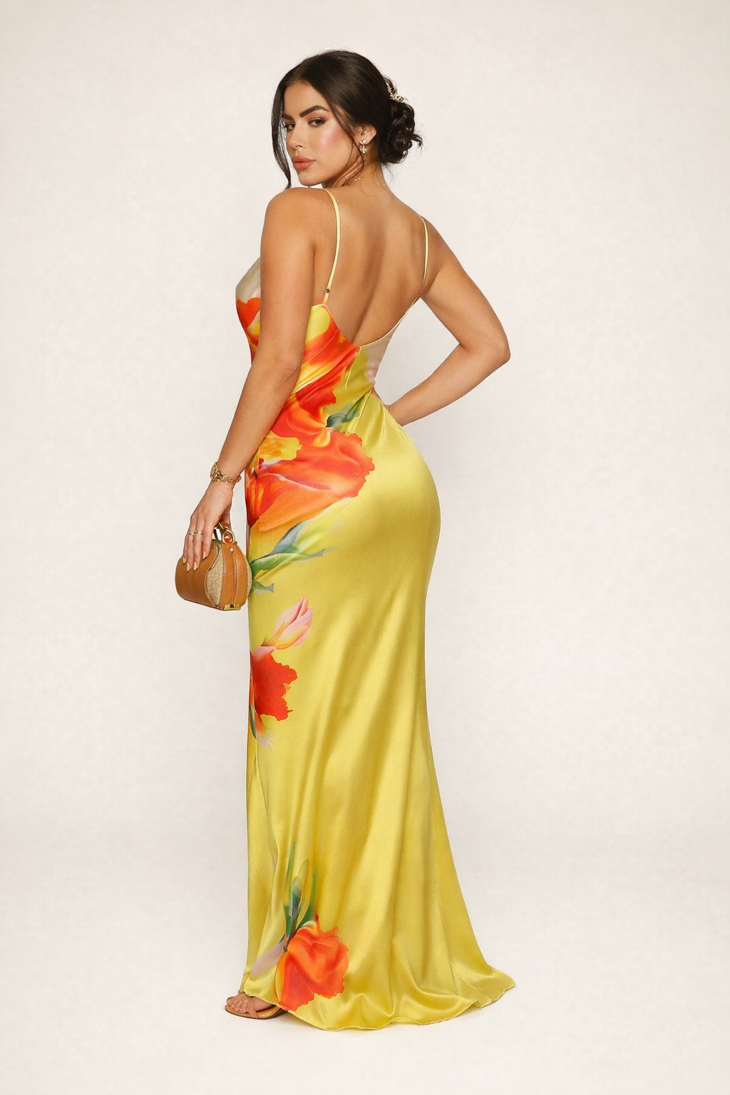 Robe longue bretelles imprimé floral - Anneliese