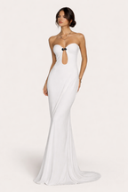 Robe longue bustier fente avant - Jill