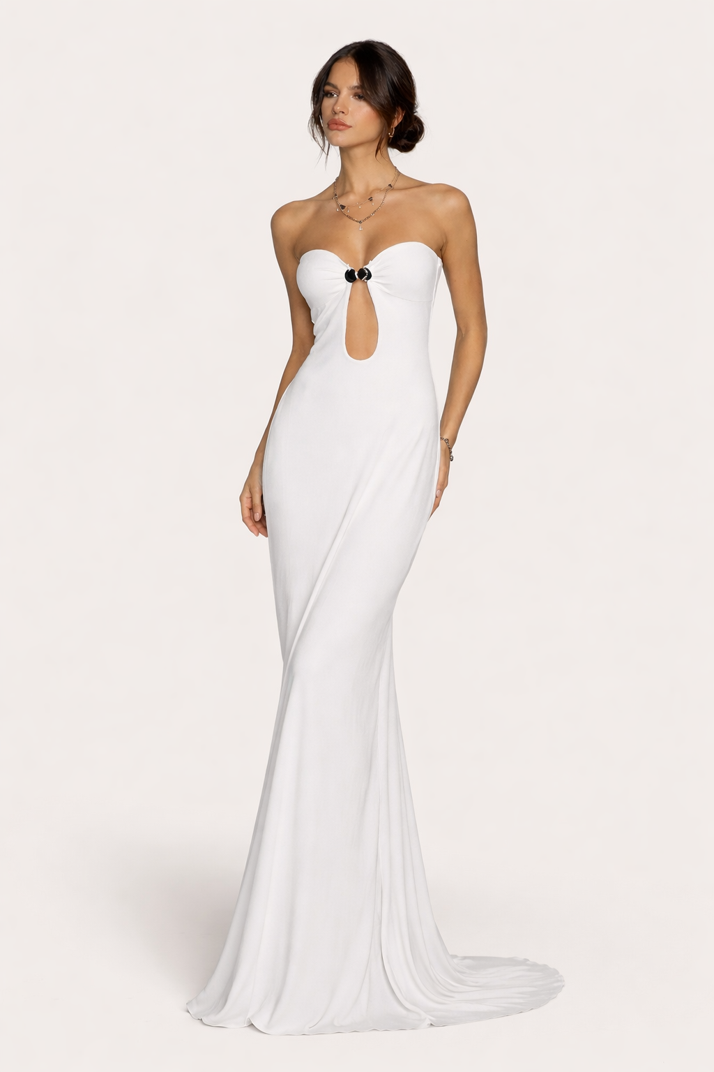 Robe longue bustier fente avant - Jill