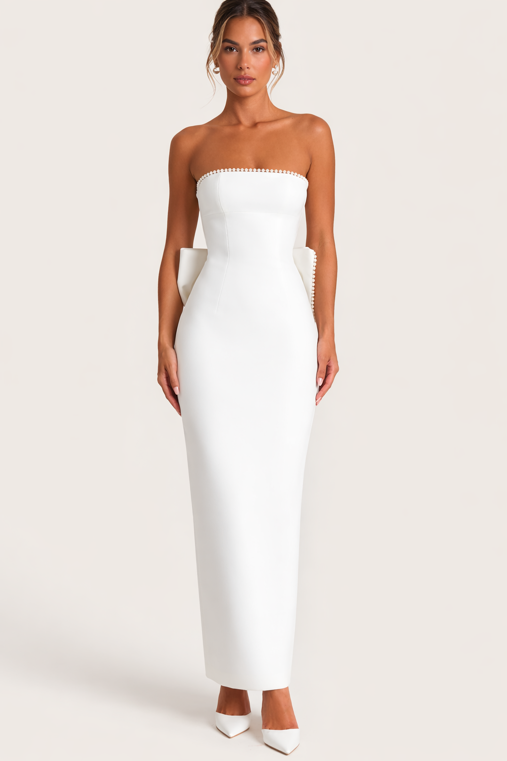 Robe longue bustier bord perlé - Hildegard