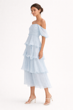 Robe midi à volants superposés - Gisela