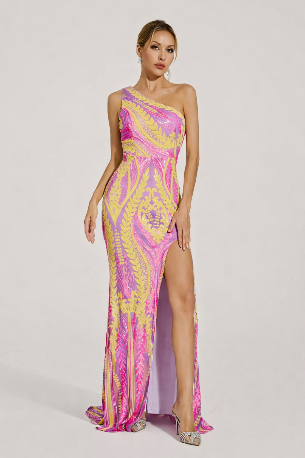 Robe longue de soirée fente latérale - Waltraud