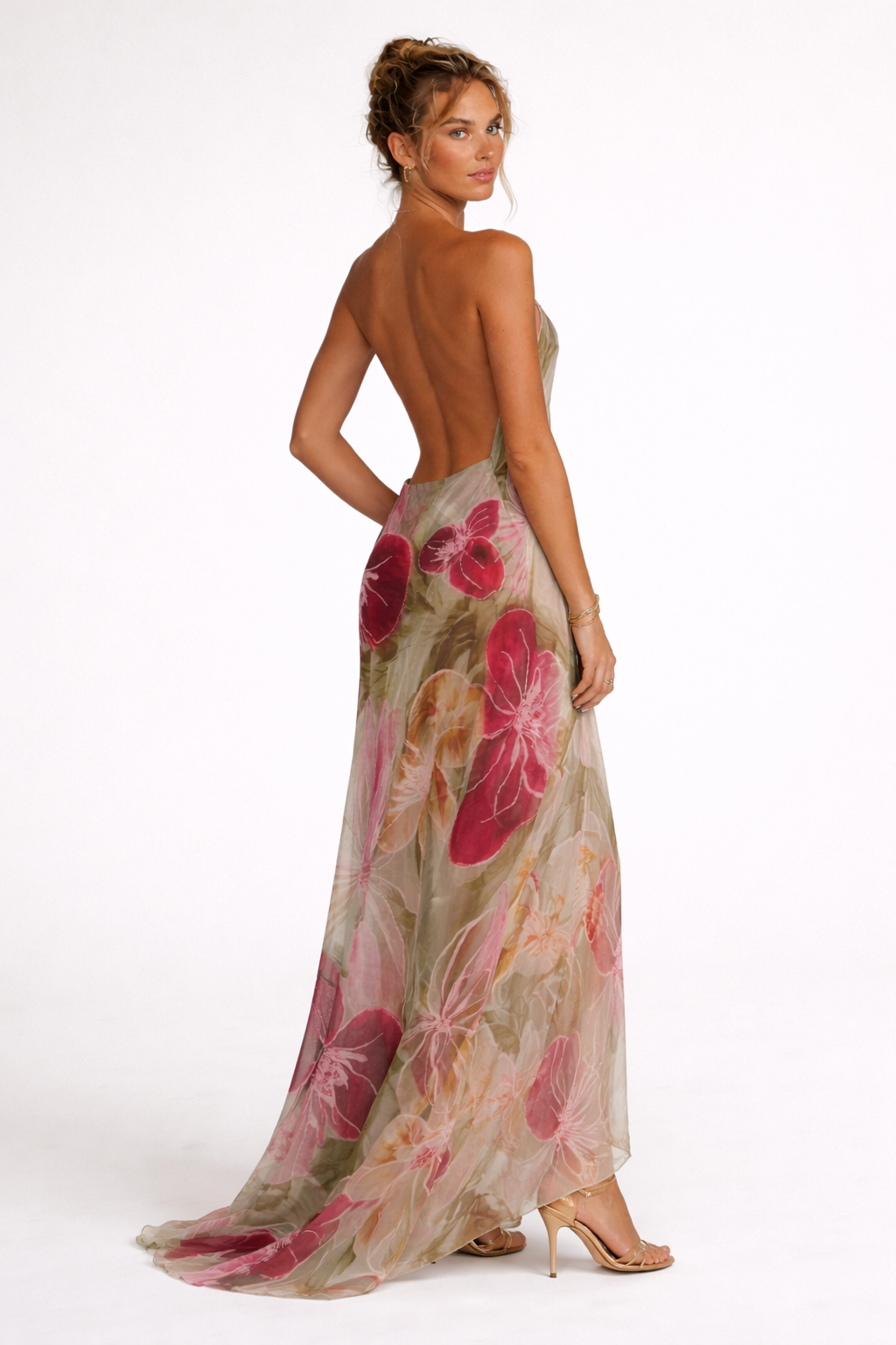 Robe longue fleurie fines bretelles - Samantha