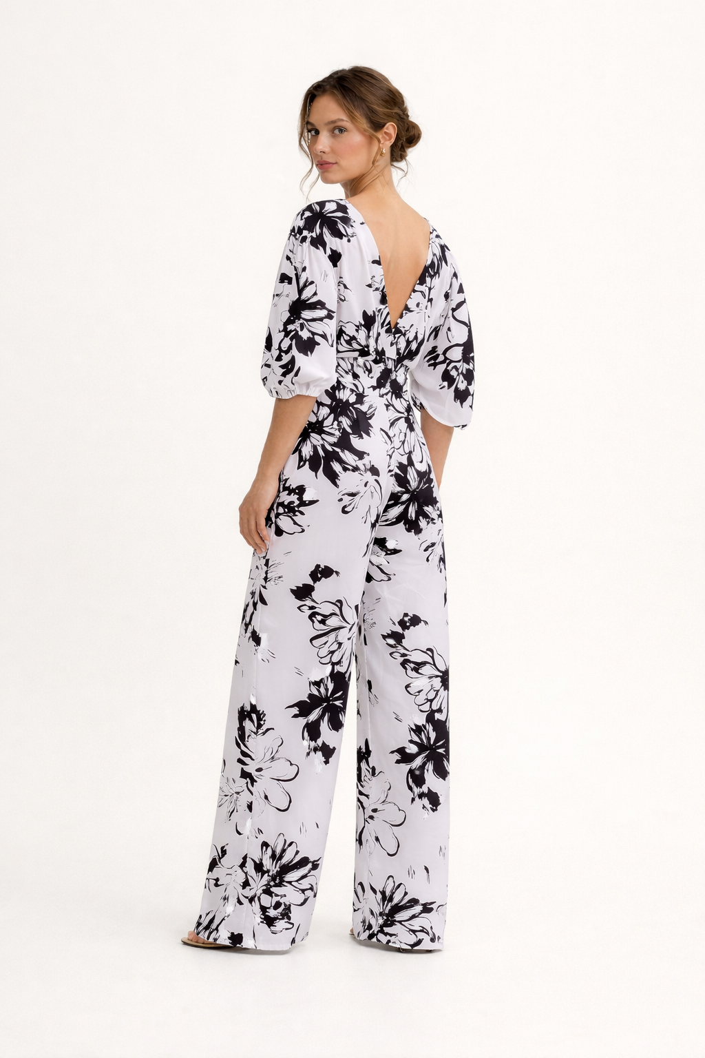 Combinaison femme taille haute à imprimé floral pour femmes - Hannelore