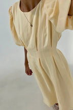 Robe midi manches bouffantes - Frieda