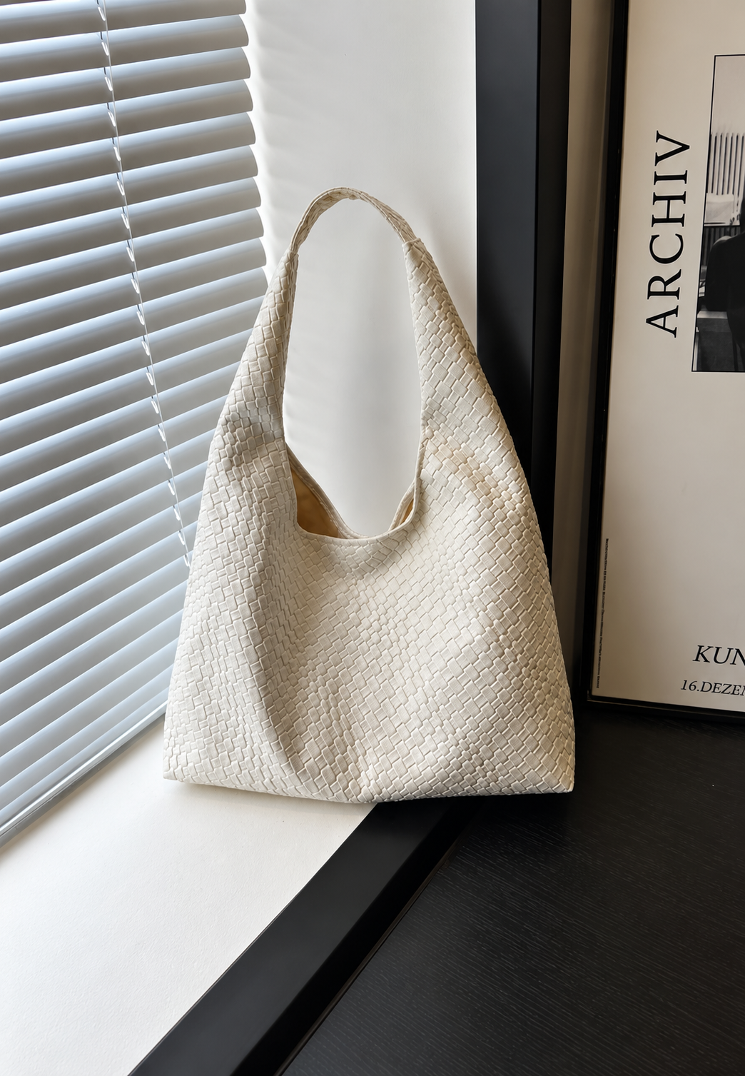 Sac hobo femme effet cuir tressé porté épaule souple