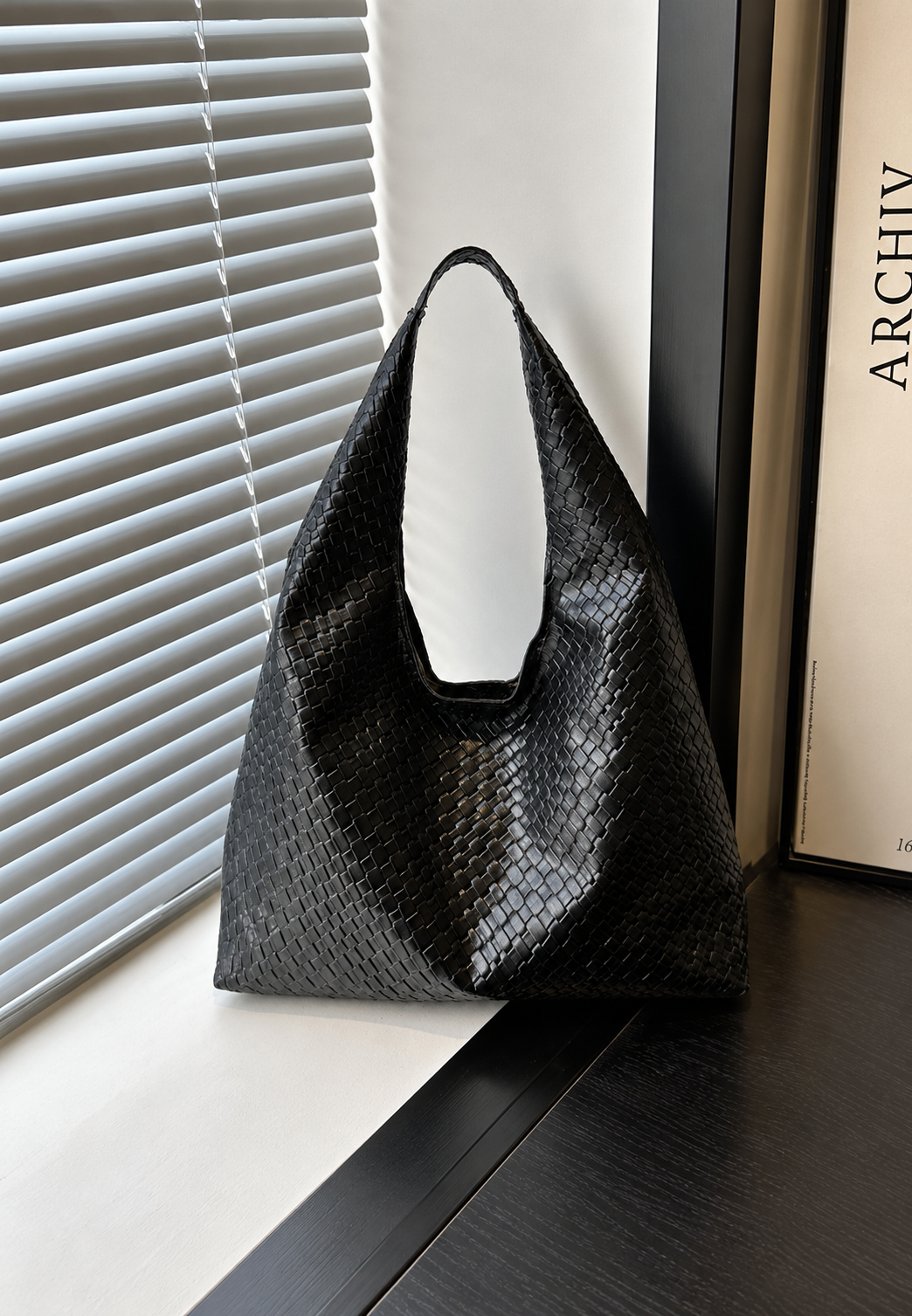 Sac hobo femme effet cuir tressé porté épaule souple