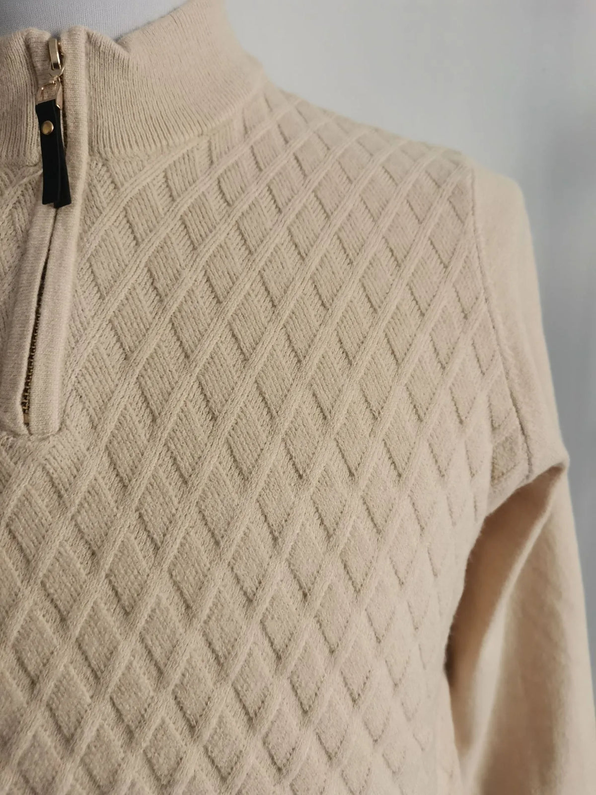 Pull maille homme demi-fermeture éclair polyvalent chaud - Nivard