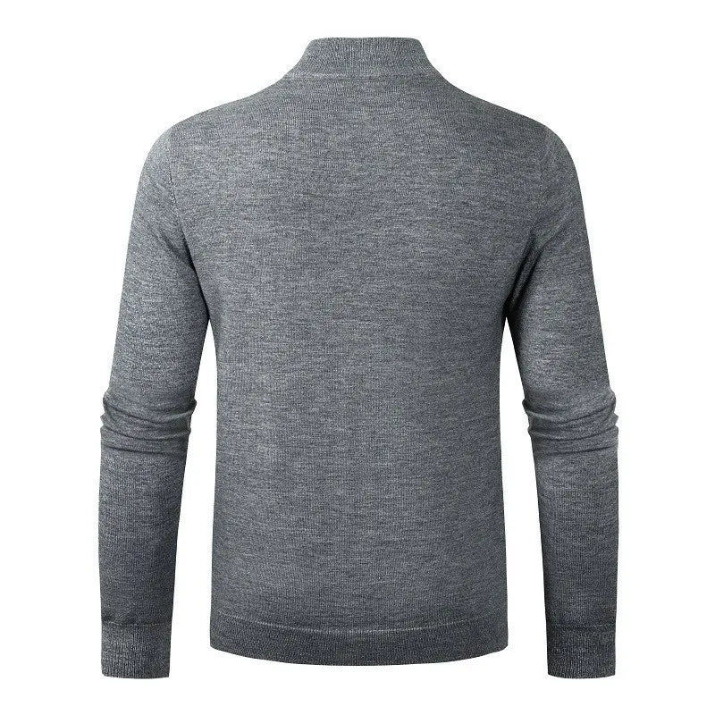 Pull maille homme demi-fermeture éclair polyvalent chaud - Nivard