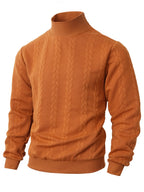 Pull maille homme col roulé manches longues chaud hiver - Leif