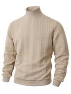 Pull maille homme col roulé manches longues chaud hiver - Leif