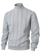 Pull maille homme col roulé manches longues chaud hiver - Leif