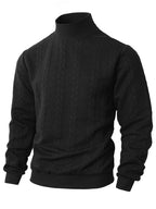 Pull maille homme col roulé manches longues chaud hiver - Leif