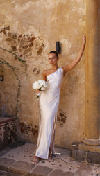 Robe longue asymétrique pour femme - Marim